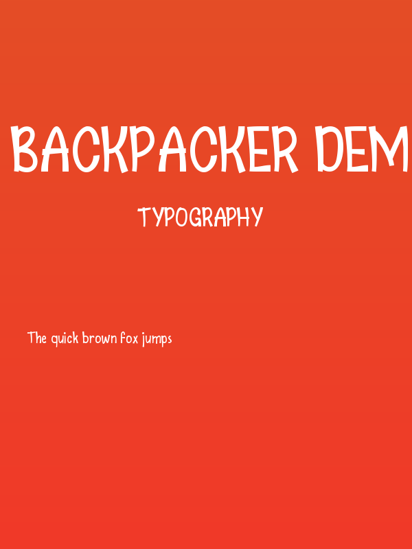 Backpacker DEMO Poster