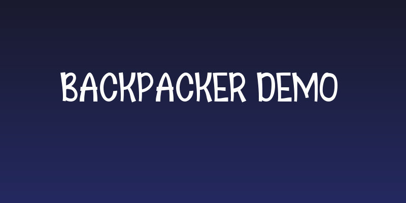 Backpacker DEMO Social Header