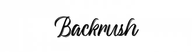 Backrush  フリーフォントのダウンロード