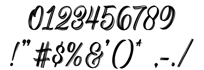 Backrush Font OTHER CHARS