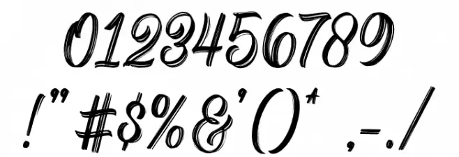 Backrush Font OTHER CHARS