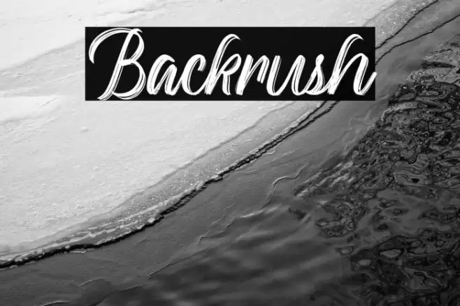 Backrush Font examples