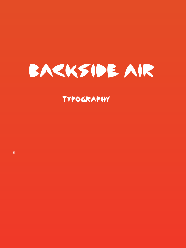 Backside Air Poster