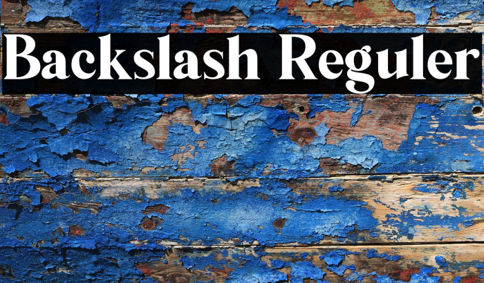 Backslash Reguler Example 1