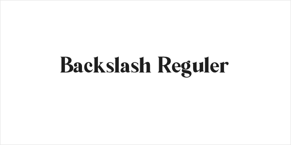 Backslash Reguler Logo