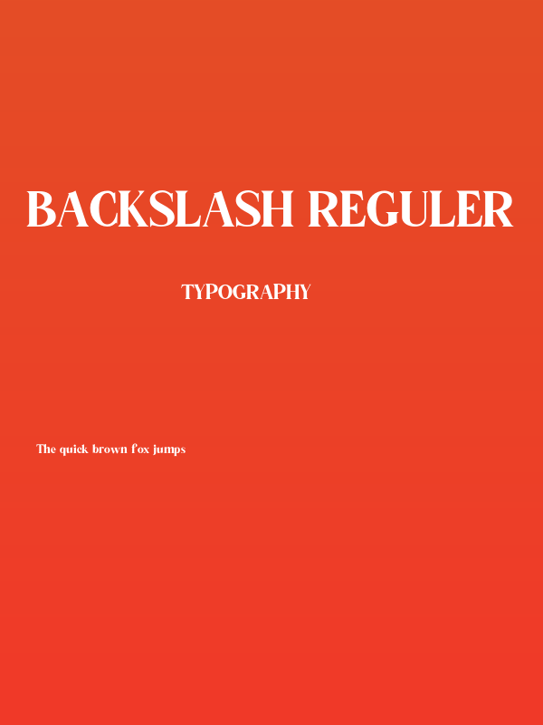 Backslash Reguler Poster