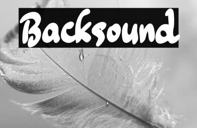 Backsound Шрифта examples