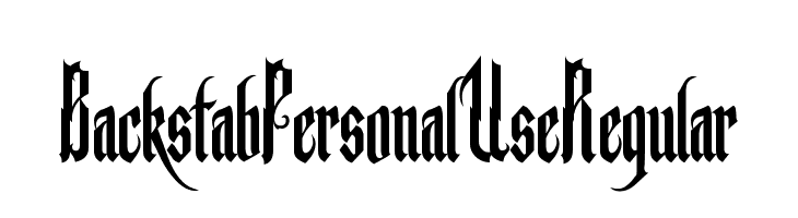Backstab Personal Use Regular Font