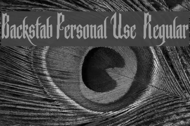 Backstab Personal Use Regular Font examples