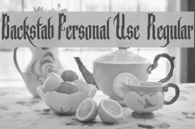 Backstab Personal Use Regular Font examples