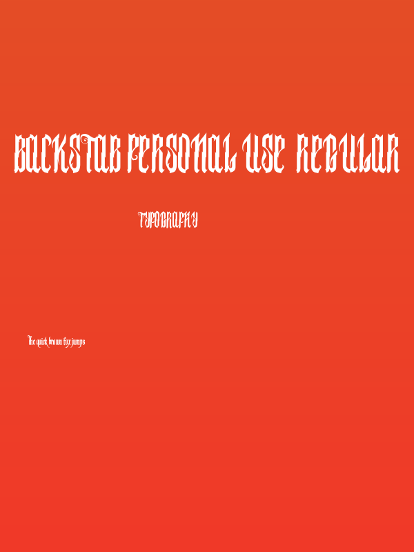 Backstab Personal Use  Regular Poster