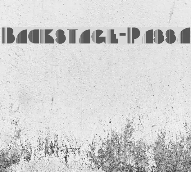 Backstage-PassA Font examples