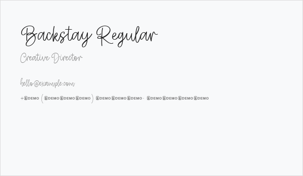 Backstay Regular Business Card
