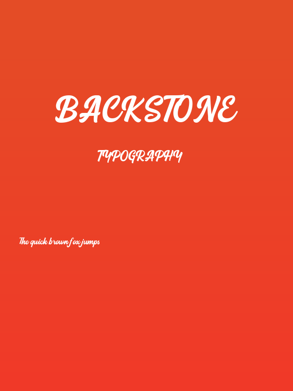 Backstone Poster