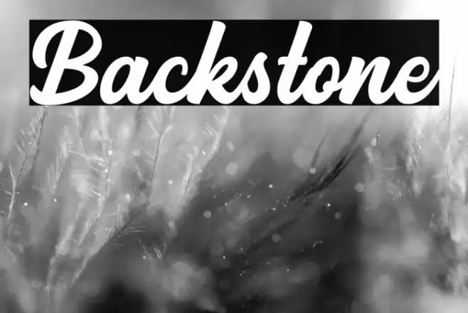 Backstone Font examples