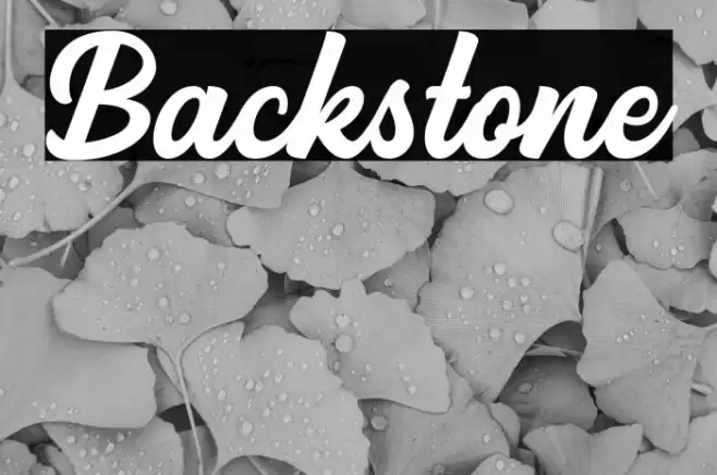 Backstone Font examples