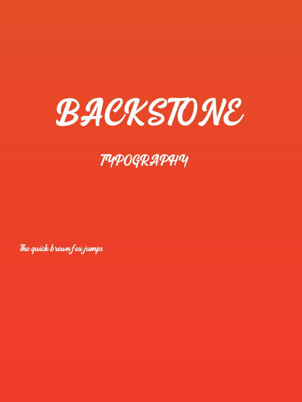 Backstone Poster