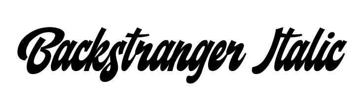 Backstranger Italic  baixar fontes gratis