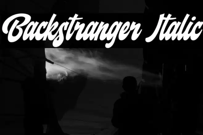Backstranger Italic Font examples