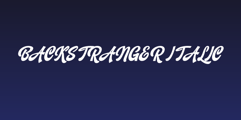 Backstranger Italic Social Header