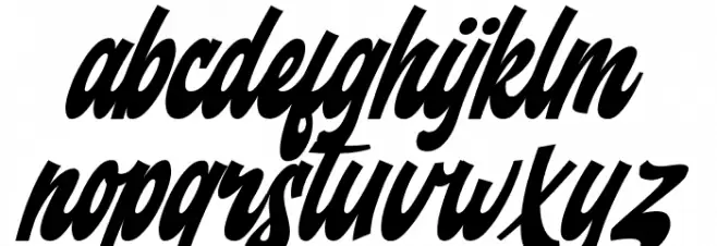 Backstranger Italic फ़ॉन्ट लोअरकेस