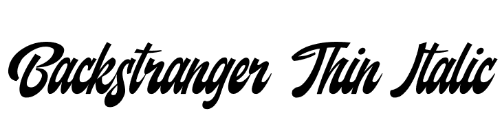 Backstranger Thin Italic  Descarca Fonturi Gratis