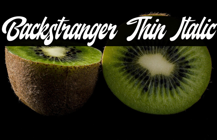 Backstranger Thin Italic Example 1