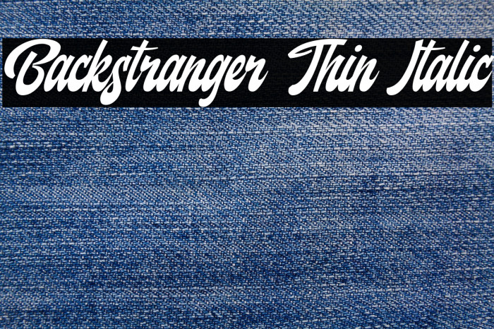 Backstranger Thin Italic Example 2