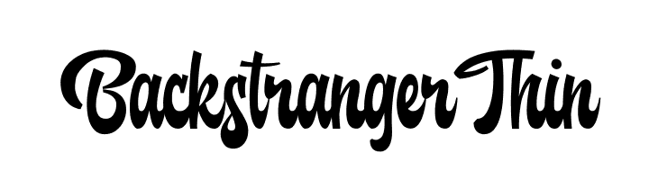 Backstranger Thin  フリーフォントのダウンロード