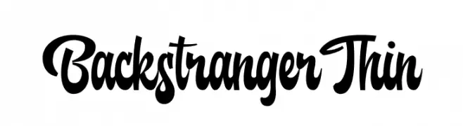 Backstranger Thin  Frei Schriftart Herunterladen