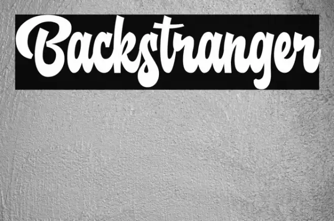 Backstranger Font examples