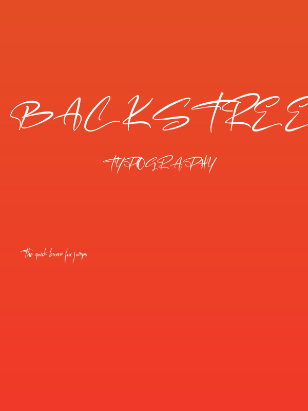 Backstreet Poster