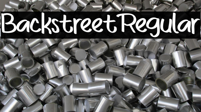 BackstreetRegular Example 1