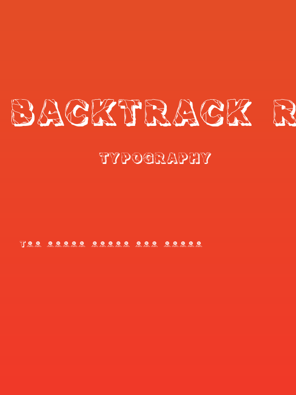 Backtrack Regular Poster
