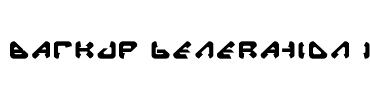 Backup Generation 1  Free Fonts Download
