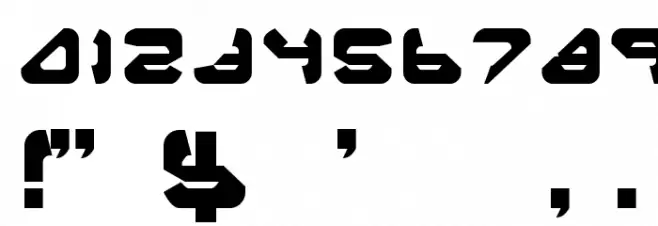 Backup Generation 1 Font OTHER CHARS