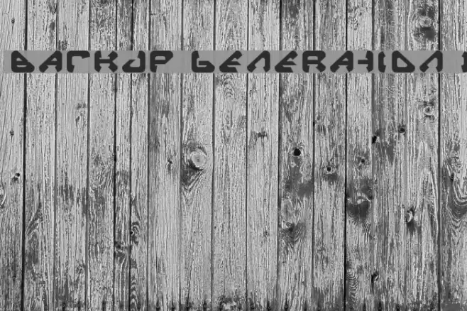 Backup Generation 1 Font examples