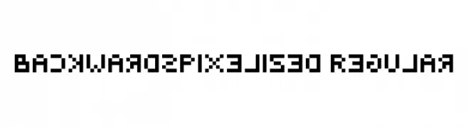BackwardsPixelized Regular  フリーフォントのダウンロード