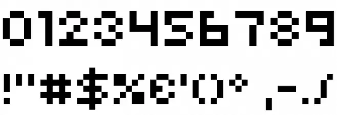 BackwardsPixelized Regular Schriftart Anderer Schreiben