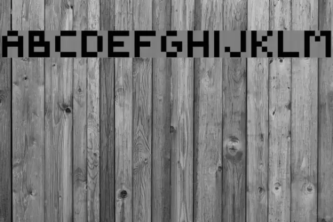 BackwardsPixelized Regular Schriftart examples