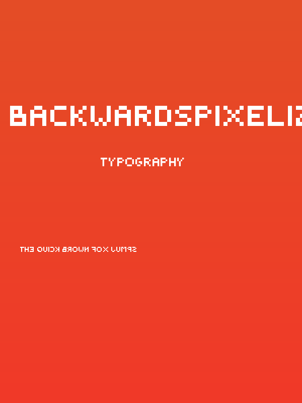 BackwardsPixelized Regular Poster