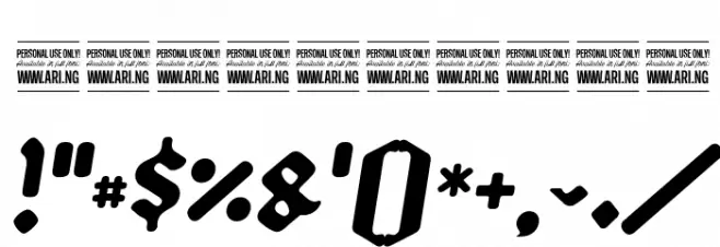 Backyard Black PERSONAL Italic Font Alte caractere