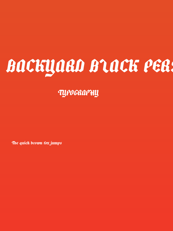 Backyard Black PERSONAL Italic Poster