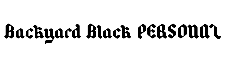 Backyard Black PERSONAL Fonte