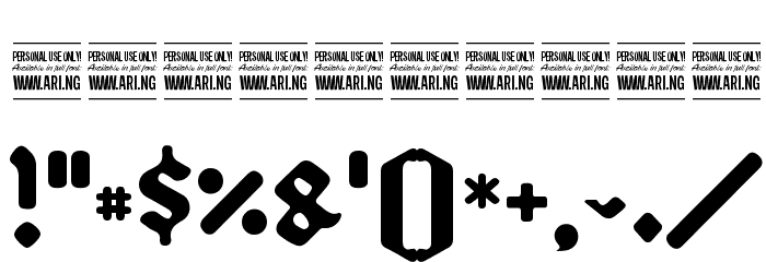 Backyard Black PERSONAL Font OTHER CHARS
