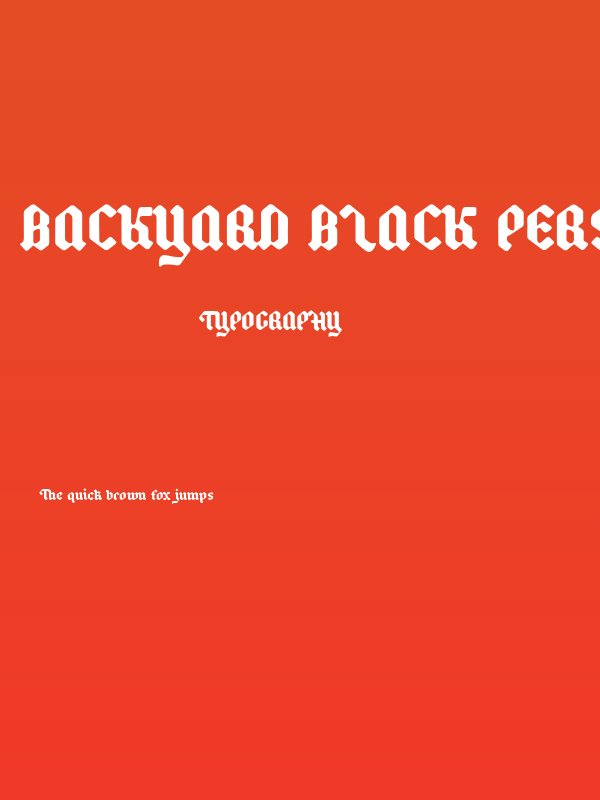 Backyard Black PERSONAL Poster