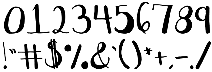 Backyard Camping Font OTHER CHARS