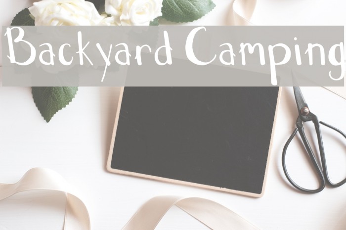 Backyard Camping Font examples