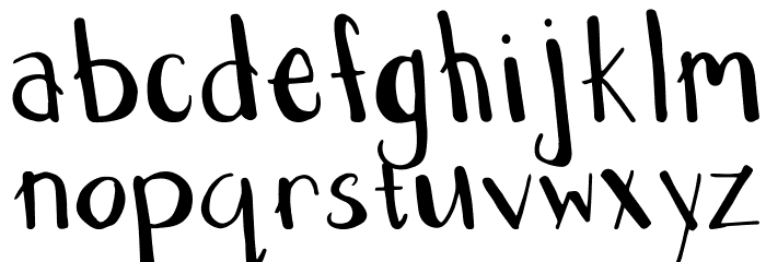 Backyard Camping Font LOWERCASE