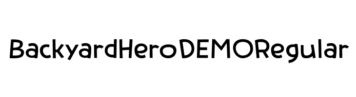 Backyard Hero DEMO Regular फ़ॉन्ट